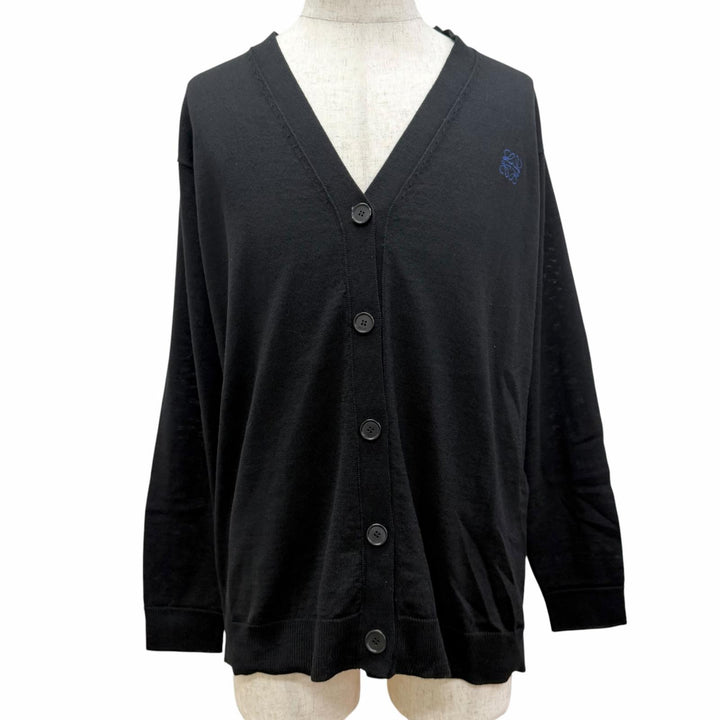Pristine LOEWE cardigan Anagram logo embroidery, lightweight knit