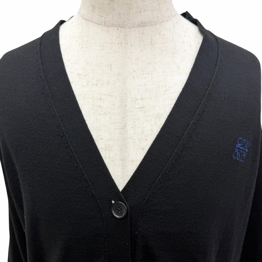 Pristine LOEWE cardigan Anagram logo embroidery, lightweight knit