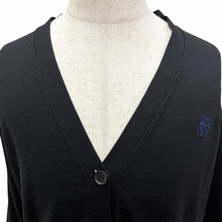 Pristine LOEWE cardigan Anagram logo embroidery, lightweight knit