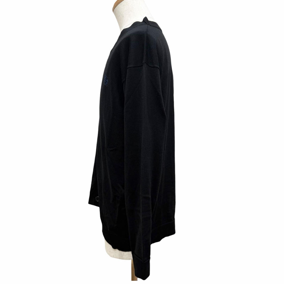 Pristine LOEWE cardigan Anagram logo embroidery, lightweight knit