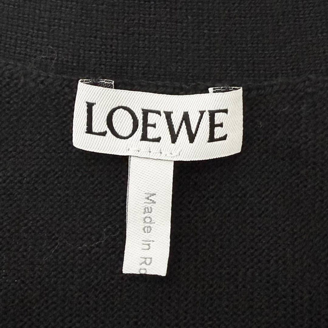 Pristine LOEWE cardigan Anagram logo embroidery, lightweight knit