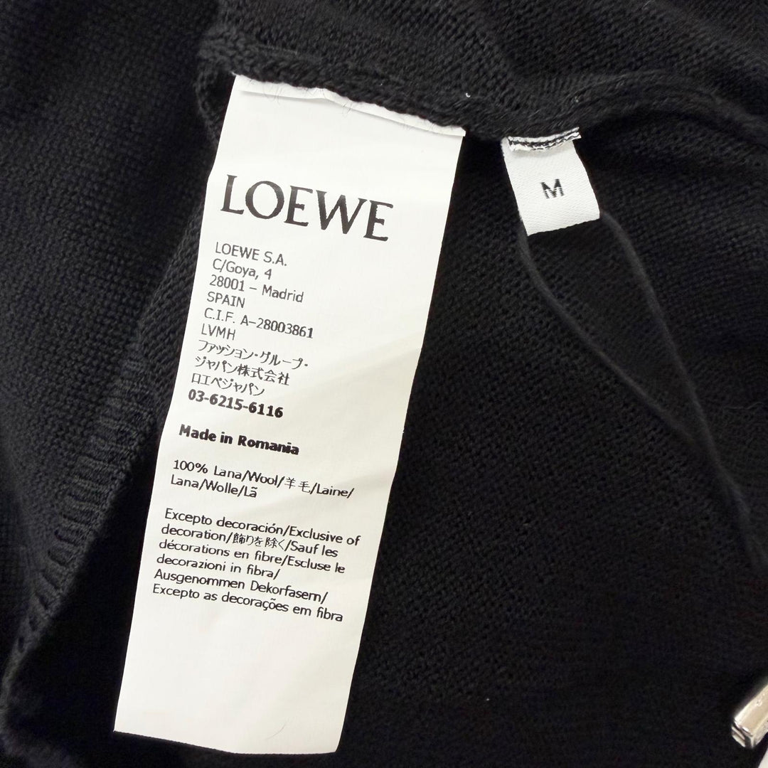 Pristine LOEWE cardigan Anagram logo embroidery, lightweight knit