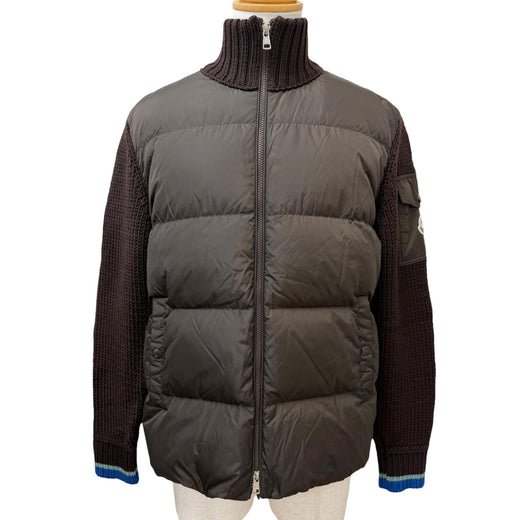Great MONCLER Jacket Down switch Brown wool mens L J20919B00029