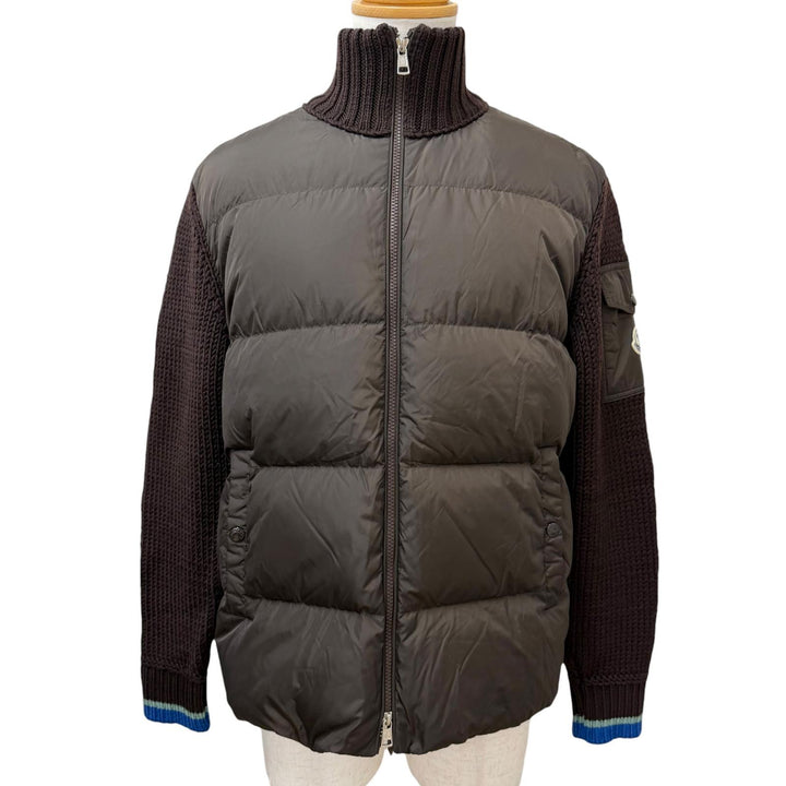Great MONCLER Jacket Down switch Brown wool mens L J20919B00029