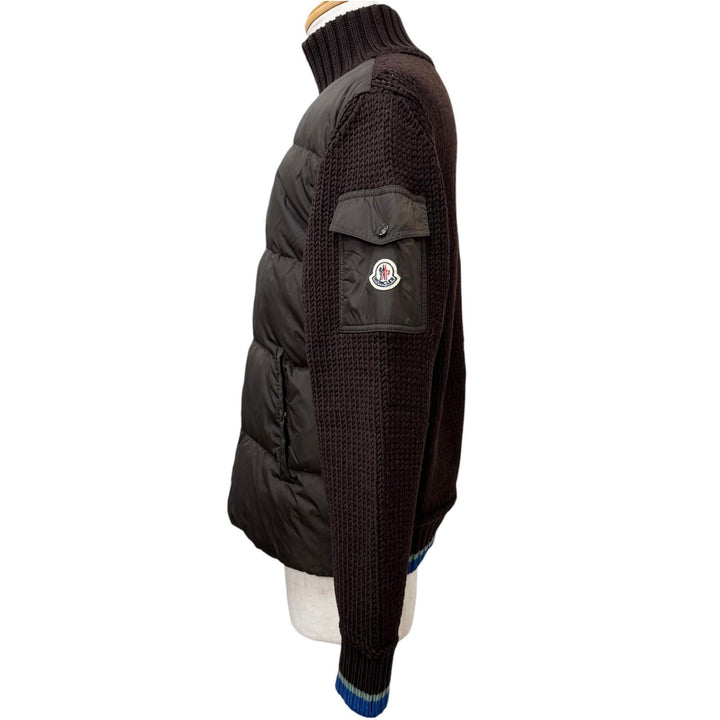 Great MONCLER Jacket Down switch Brown wool mens L J20919B00029