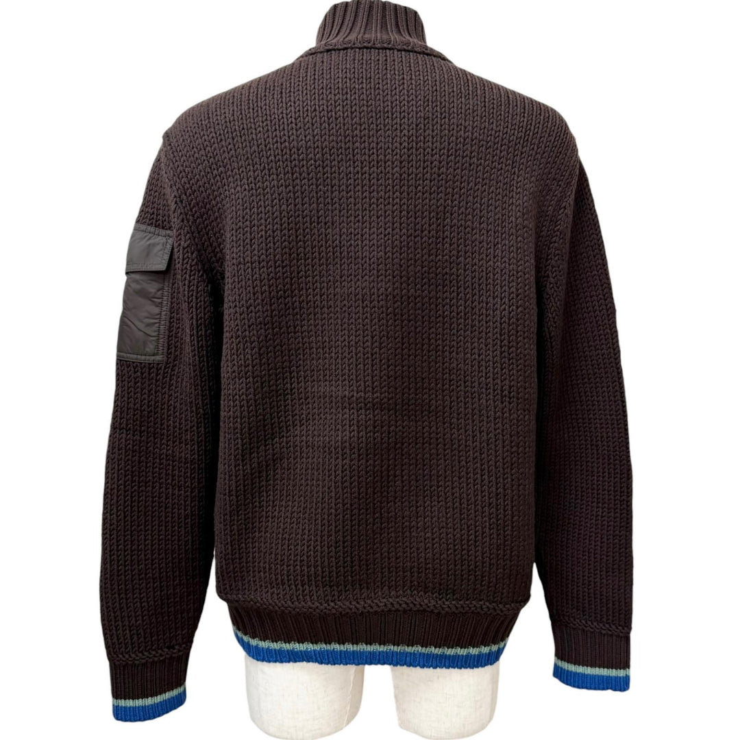 Great MONCLER Jacket Down switch Brown wool mens L J20919B00029