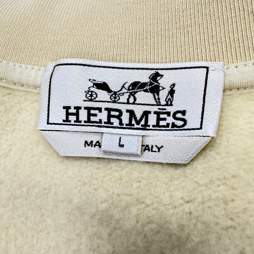 Excellent HERMES Blouson Clos de Cell yellow cotton mens L H557850HA