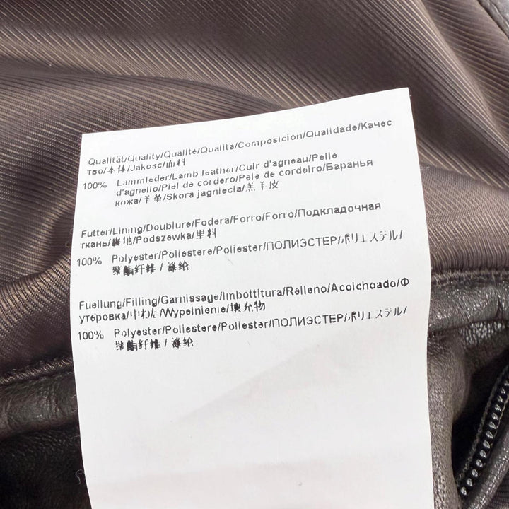 Very Good HUGO BOSS Leather jacket Brown Lamb leather mens 48