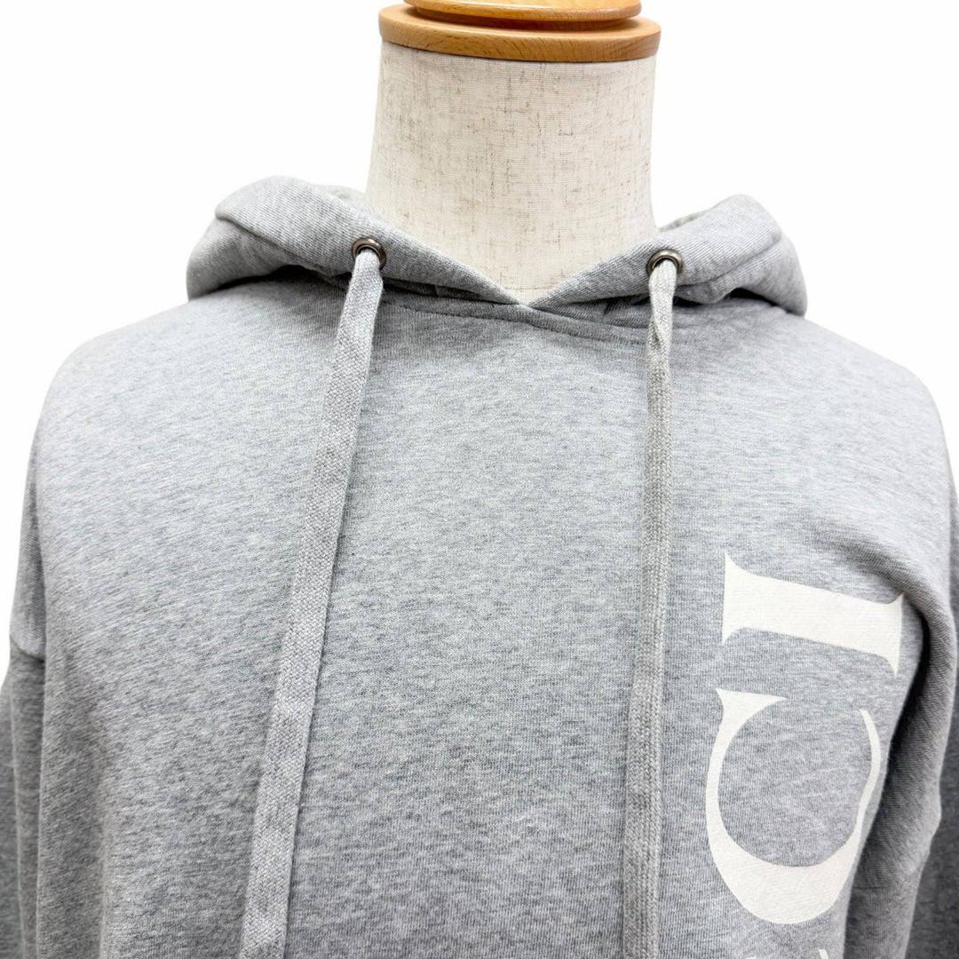 Discounted Great GUCCI hoodie Logo print pullover gray cotton