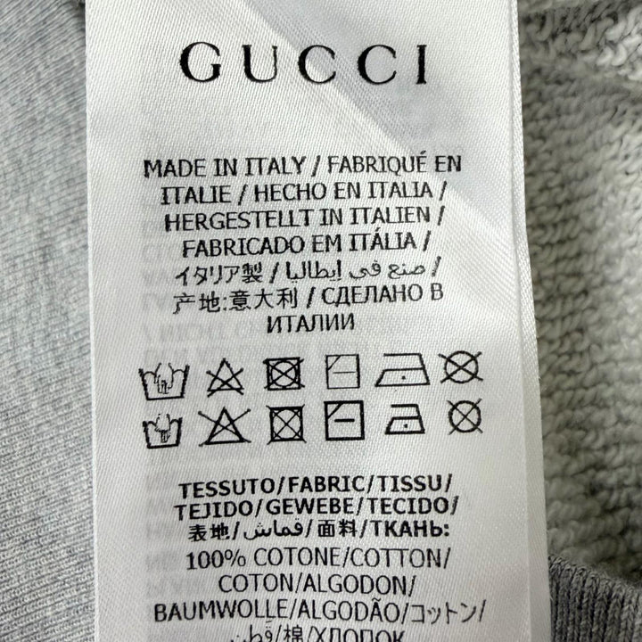 Discounted Great GUCCI hoodie Logo print pullover gray cotton
