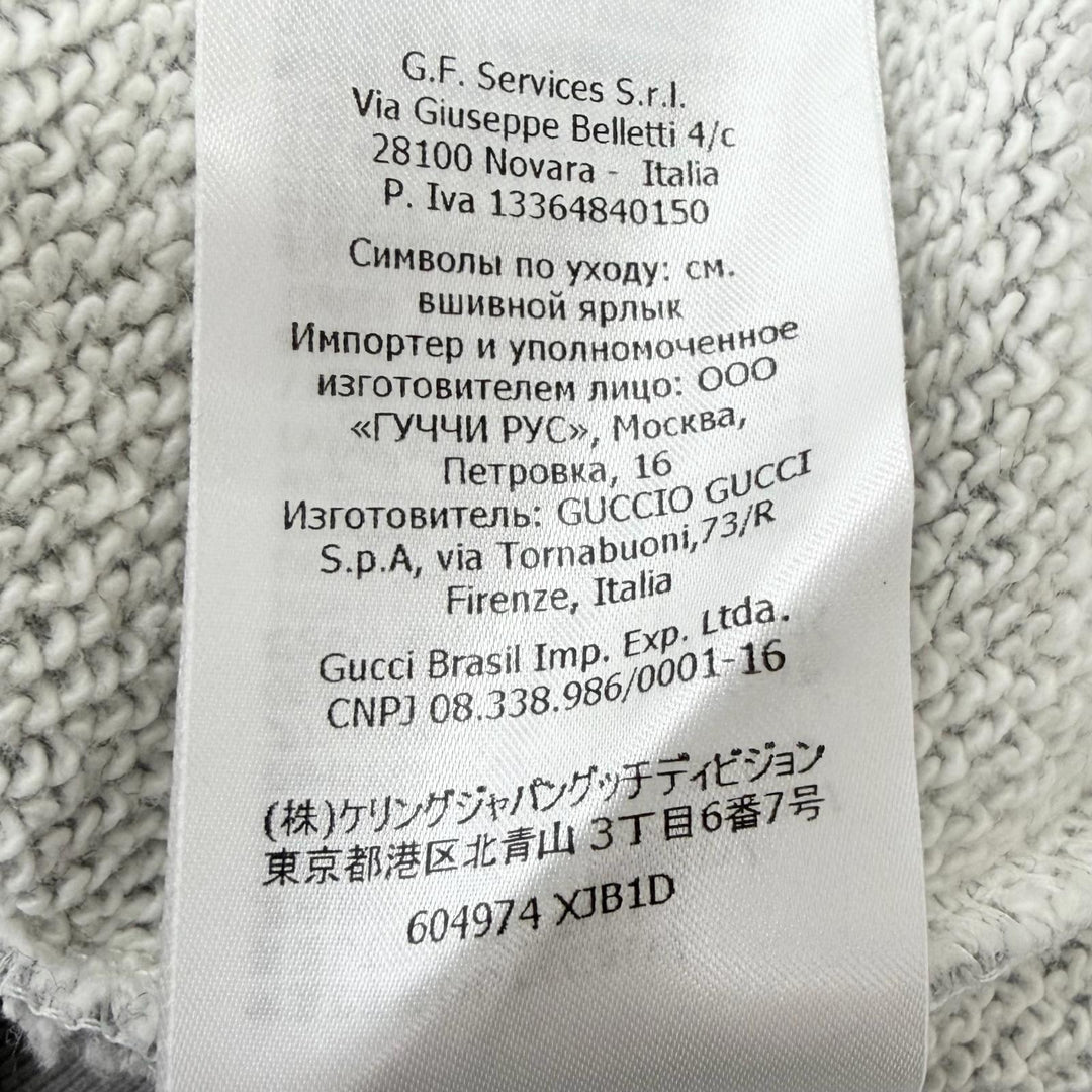 Discounted Great GUCCI hoodie Logo print pullover gray cotton