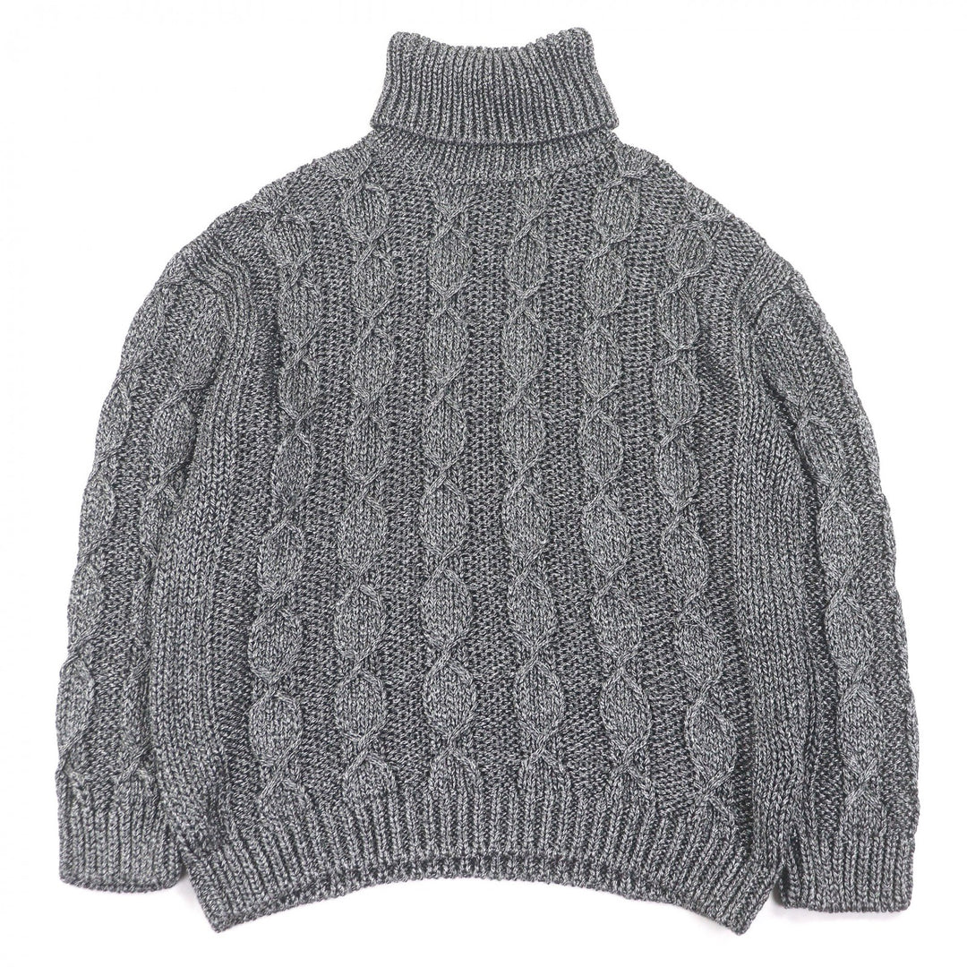 Excellent SAINT LAURENT PARIS sweater Cable knit turtleneck sweater