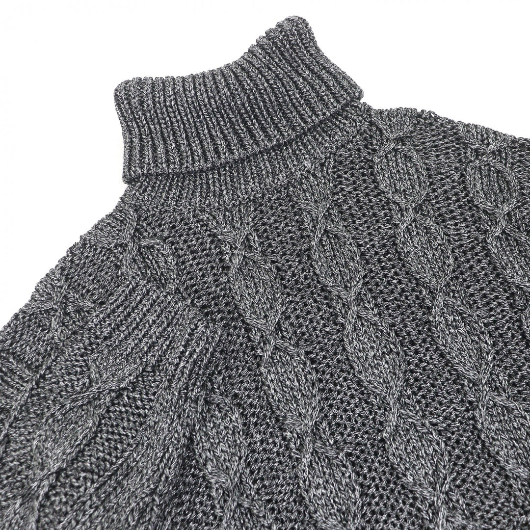 Excellent SAINT LAURENT PARIS sweater Cable knit turtleneck sweater