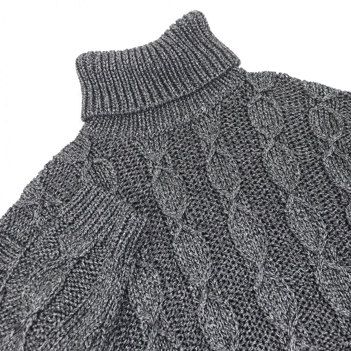 Excellent SAINT LAURENT PARIS sweater Cable knit turtleneck sweater