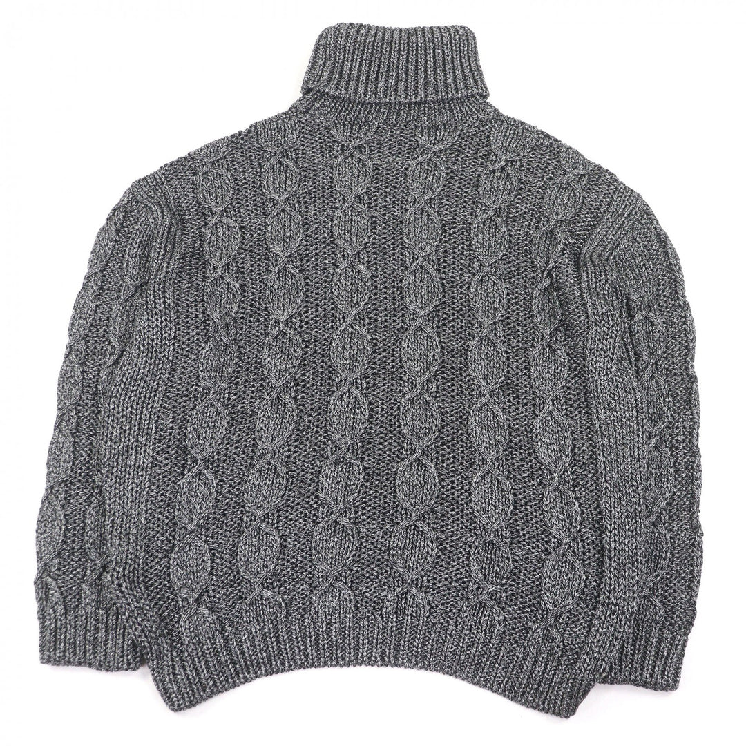 Excellent SAINT LAURENT PARIS sweater Cable knit turtleneck sweater