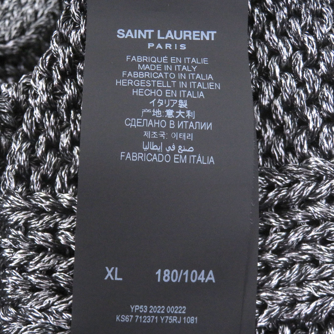 Excellent SAINT LAURENT PARIS sweater Cable knit turtleneck sweater