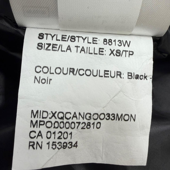 Great CANADA GOOSE Down vest RAYLA VEST Belt and hood included black XS 8813W
