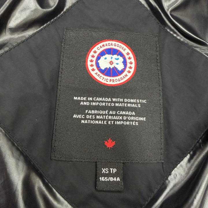 Great CANADA GOOSE Down vest RAYLA VEST Belt and hood included black XS 8813W