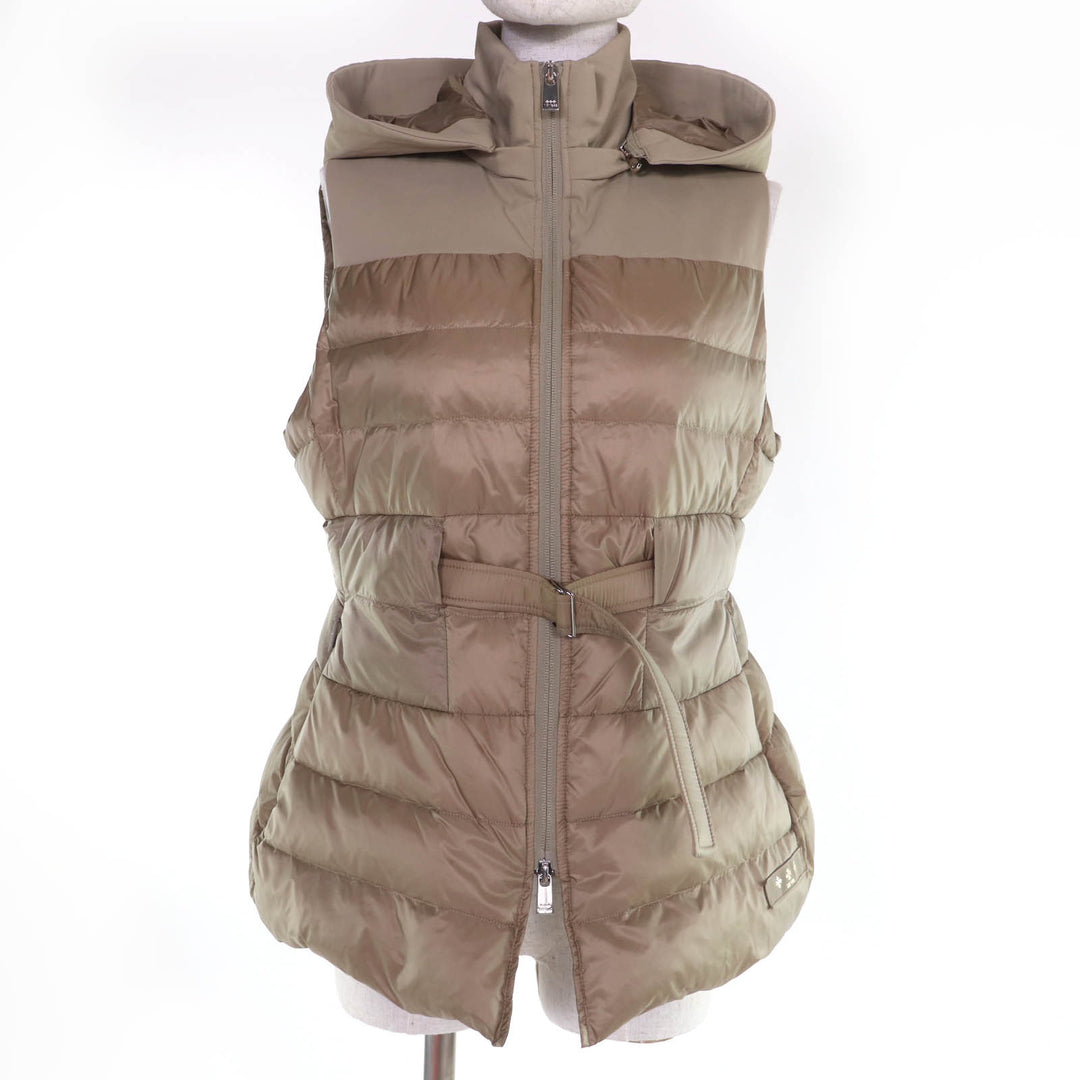 Excellent TATRAS Down vest PANTELLERIA Belt and hood included beige LTK19S4201