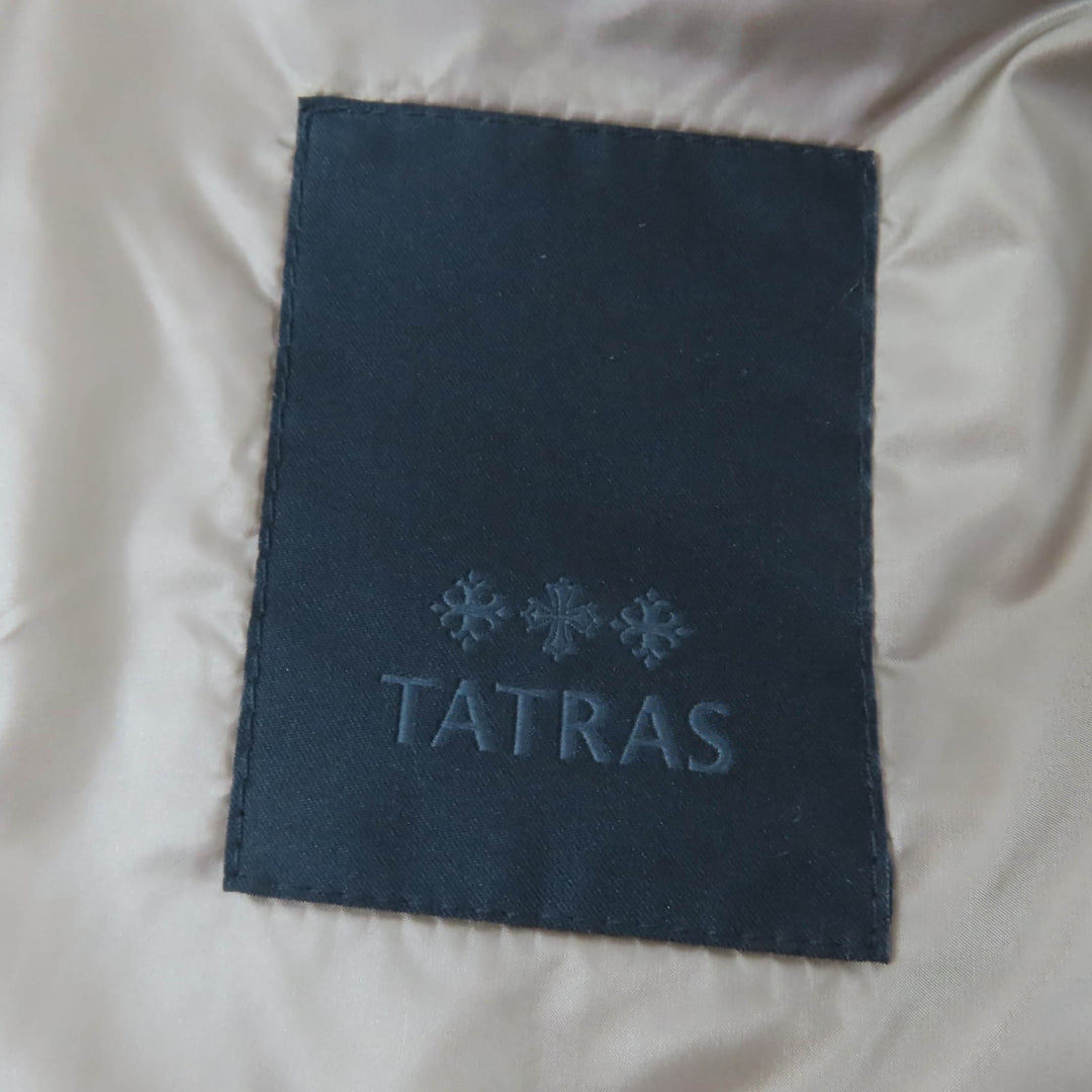 Excellent TATRAS Down vest PANTELLERIA Belt and hood included beige LTK19S4201