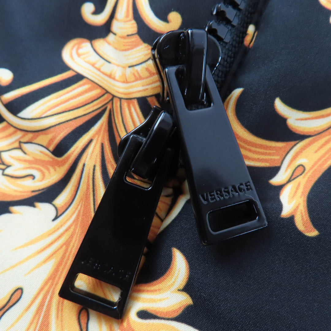 Excellent VERSACE coat Baroque Medusa Pattern Padded Long Jacket 38 1007933