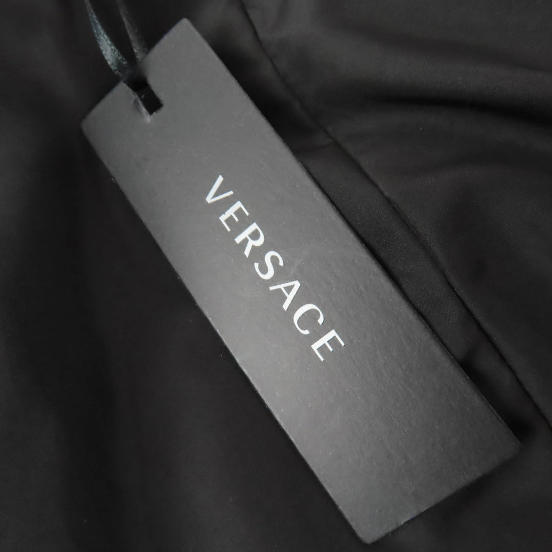 Excellent VERSACE coat Baroque Medusa Pattern Padded Long Jacket 38 1007933