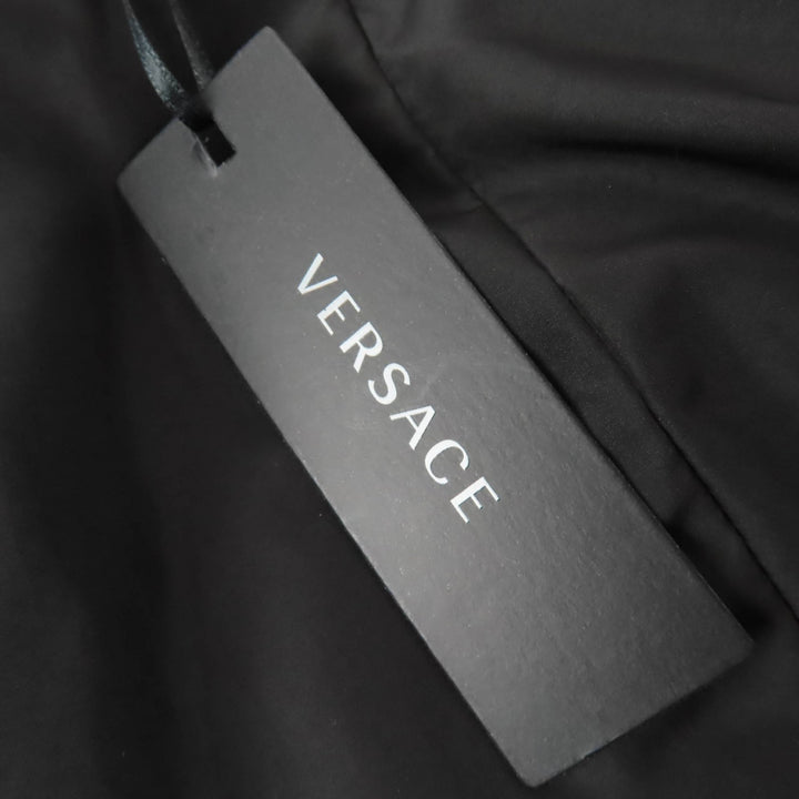 Excellent VERSACE coat Baroque Medusa Pattern Padded Long Jacket 38 1007933