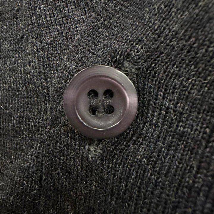 Excellent PRADA cardigan Dark gray Virgin wool mens 50 DNA959