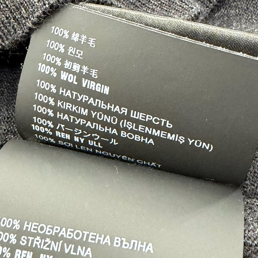 Excellent PRADA cardigan Dark gray Virgin wool mens 50 DNA959
