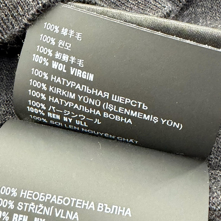 Excellent PRADA cardigan Dark gray Virgin wool mens 50 DNA959