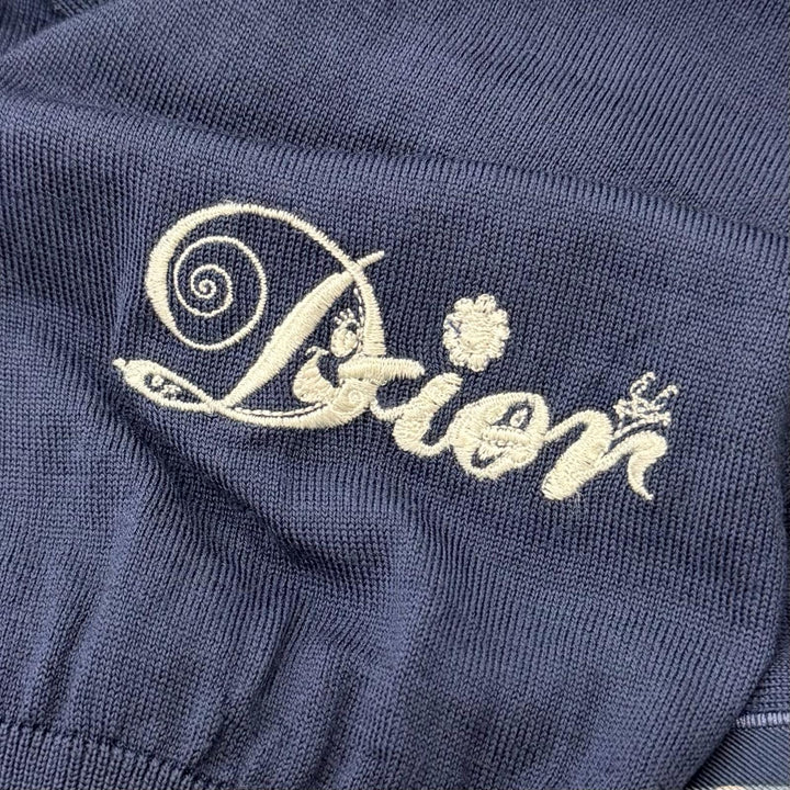 Great DIOR sweater Kenny Scharf playing card motif lightweight Navy