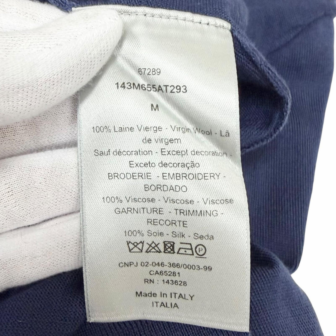 Great DIOR sweater Kenny Scharf playing card motif lightweight Navy