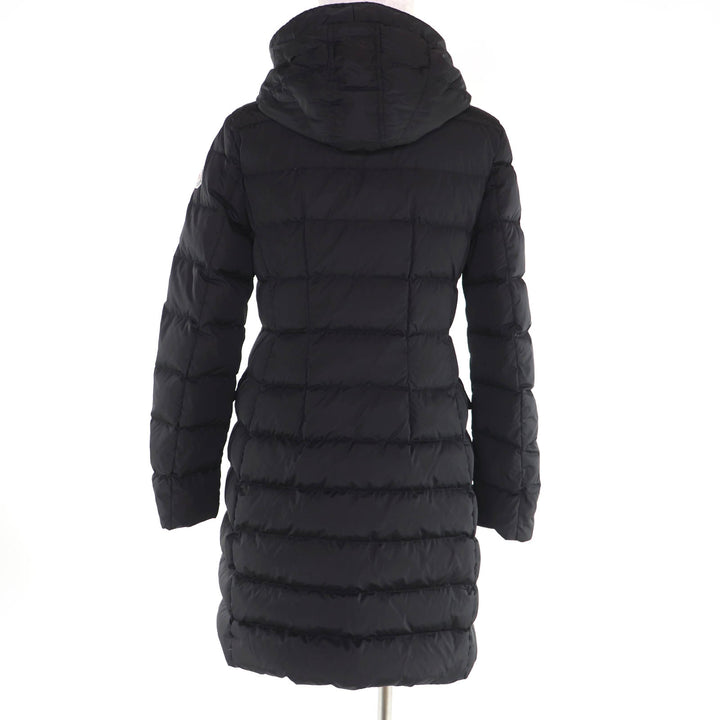 Great MONCLER down coat GRIVE Logo patch, hooded, long length black 2