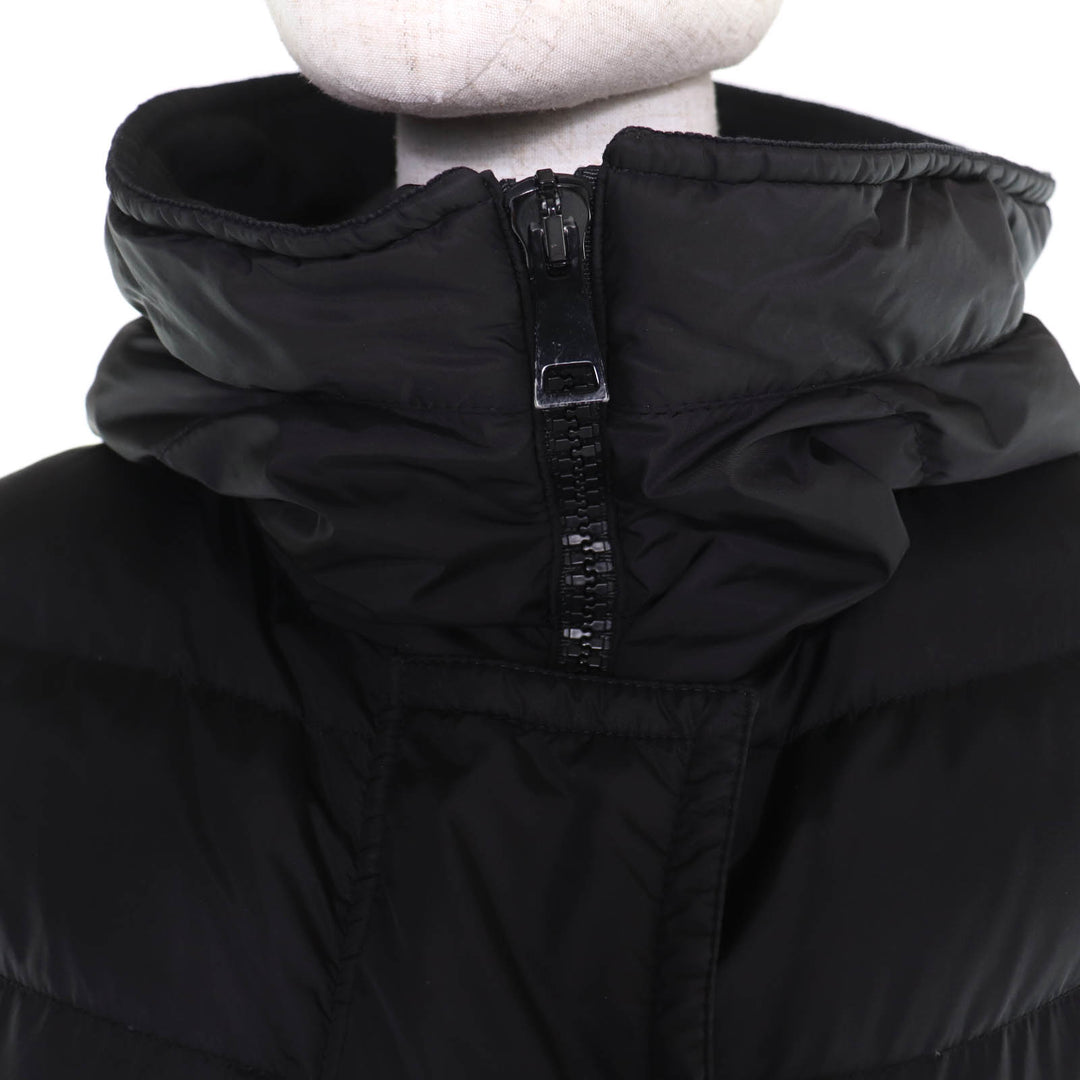 Great MONCLER down coat GRIVE Logo patch, hooded, long length black 2
