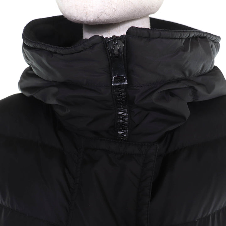 Great MONCLER down coat GRIVE Logo patch, hooded, long length black 2