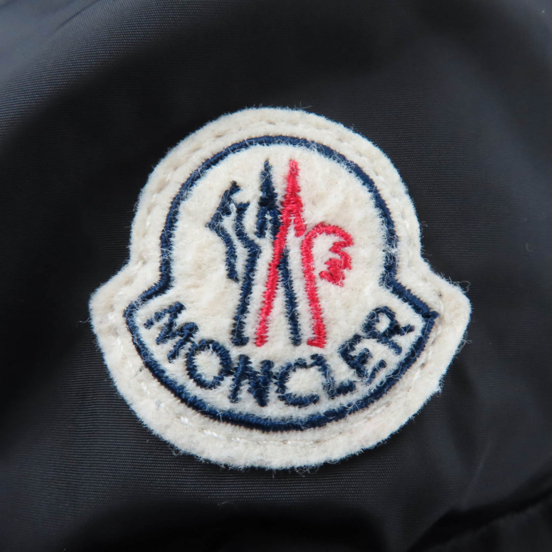Great MONCLER down coat GRIVE Logo patch, hooded, long length black 2