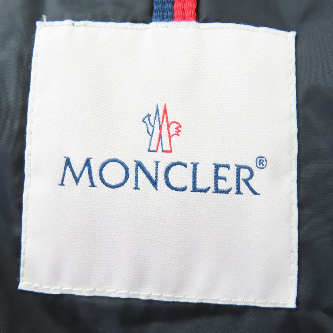 Great MONCLER down coat GRIVE Logo patch, hooded, long length black 2
