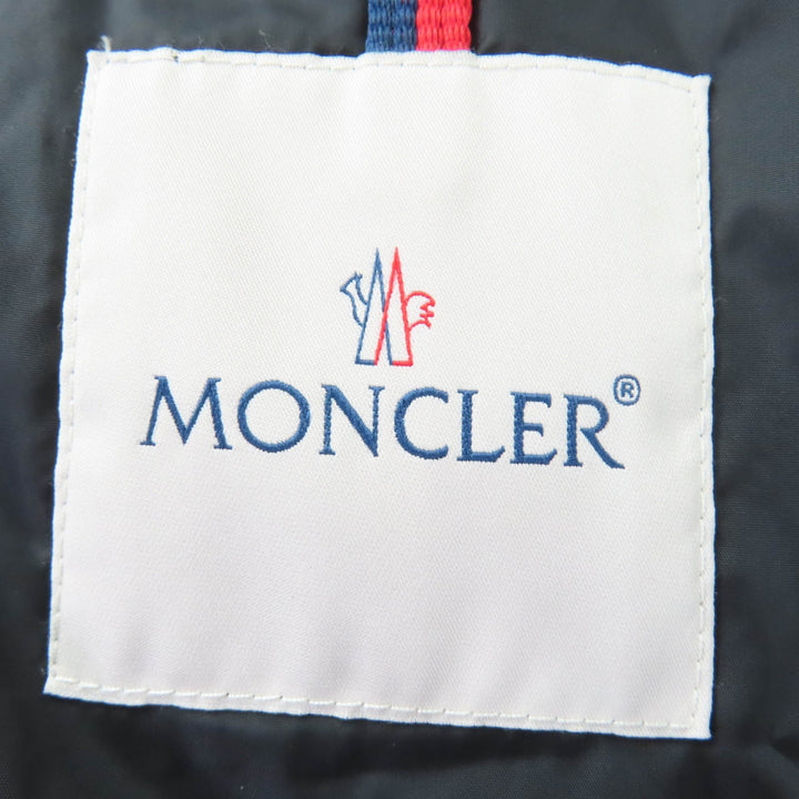 Great MONCLER down coat GRIVE Logo patch, hooded, long length black 2