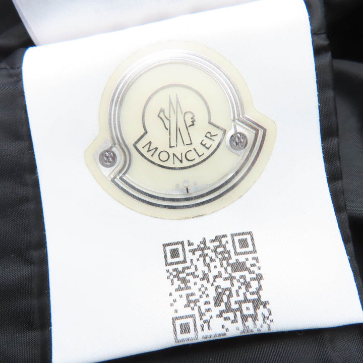 Great MONCLER down coat GRIVE Logo patch, hooded, long length black 2
