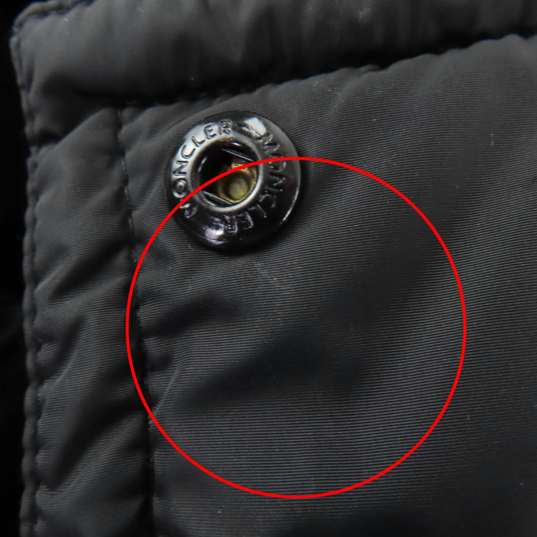 Great MONCLER down coat GRIVE Logo patch, hooded, long length black 2