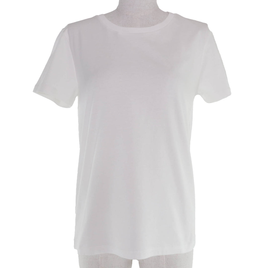 Excellent CELINE Short sleeve T-shirt Triomphe embroidery white S 2X45C671Q