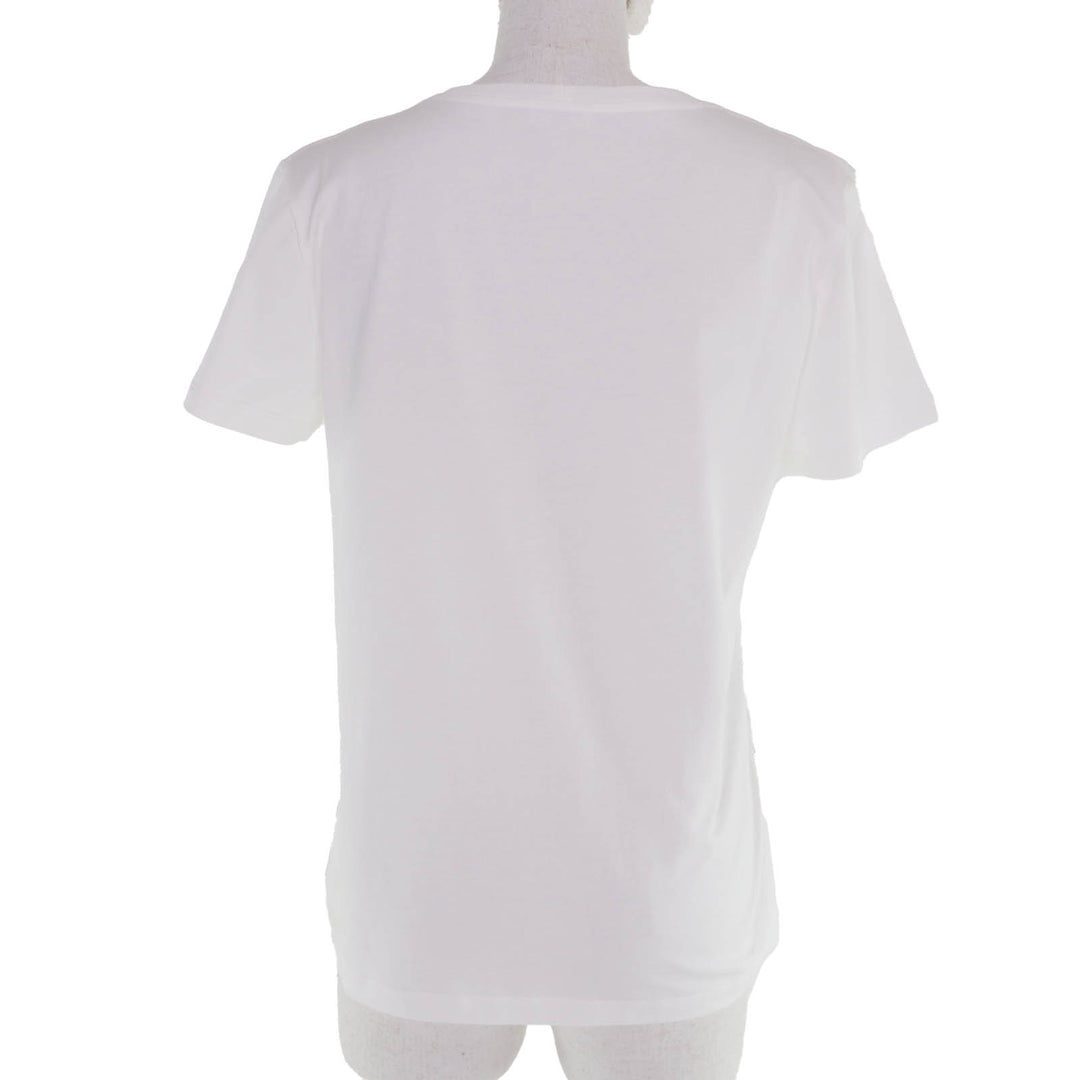 Excellent CELINE Short sleeve T-shirt Triomphe embroidery white S 2X45C671Q