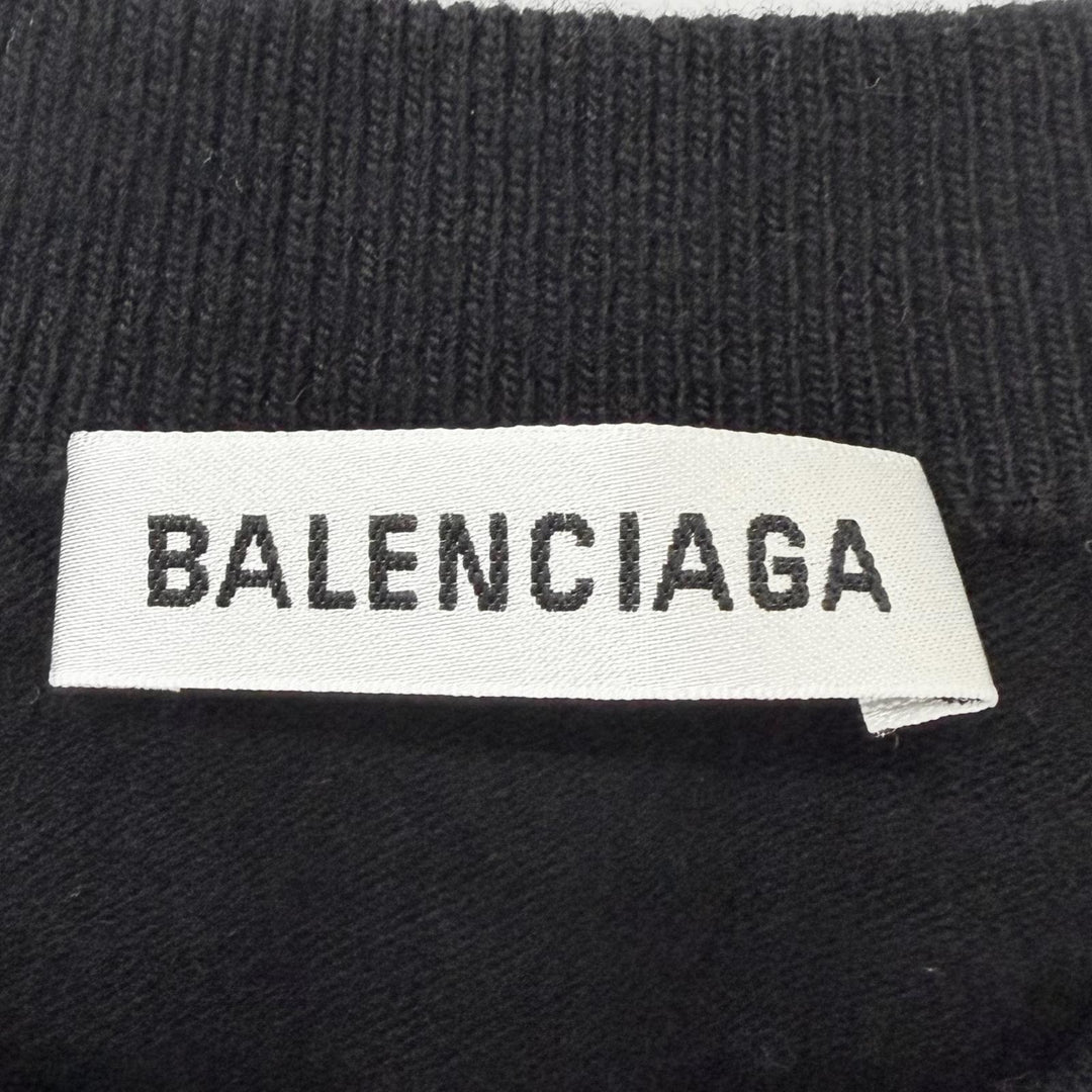 Great BALENCIAGA sweater BB logo embroidered crew neck oversized shirt