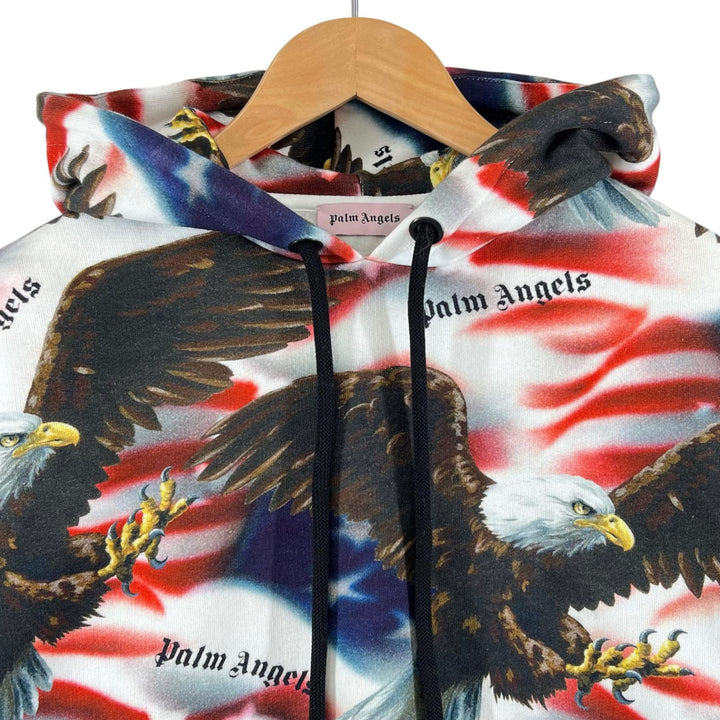 Pristine PALM ANGELS hoodie Eagle Stars and Stripes multicolor cotton mens S