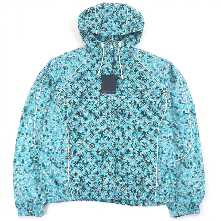 Pristine LOUIS VUITTON Blouson Monogram Printed Windbreaker blue Nylon