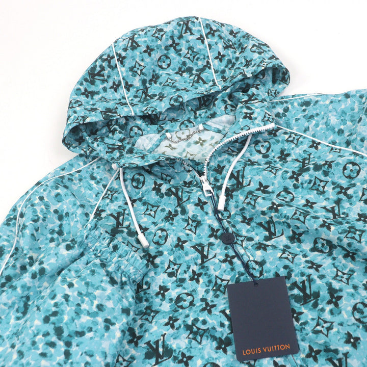 Pristine LOUIS VUITTON Blouson Monogram Printed Windbreaker blue Nylon