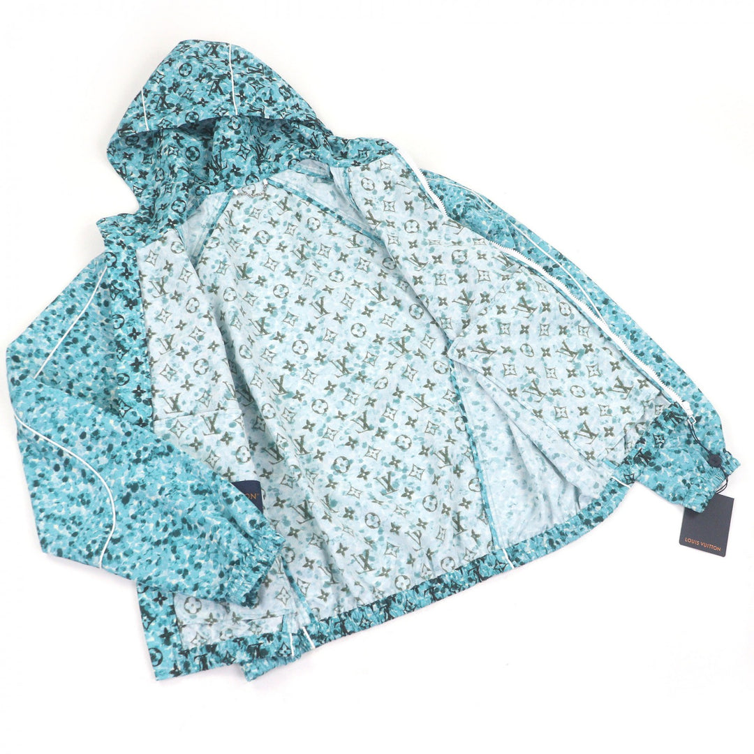 Pristine LOUIS VUITTON Blouson Monogram Printed Windbreaker blue Nylon