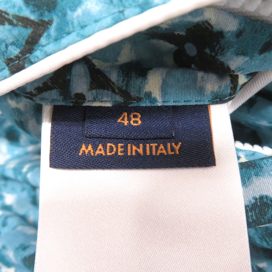 Pristine LOUIS VUITTON Blouson Monogram Printed Windbreaker blue Nylon