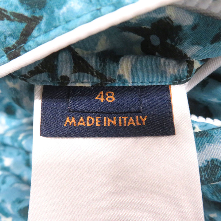 Pristine LOUIS VUITTON Blouson Monogram Printed Windbreaker blue Nylon