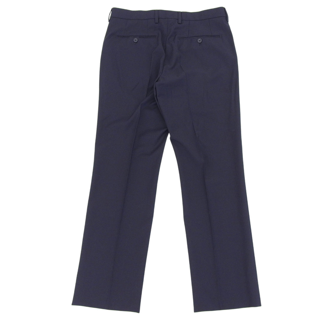 Excellent FENDI slacks With logo button Navy polyester mens 44 FB0366